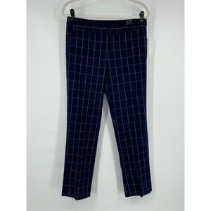 NEW Amanda & Chelsea Hannah Windowpane Modern Fit Straight SplitHem Pant Size 8